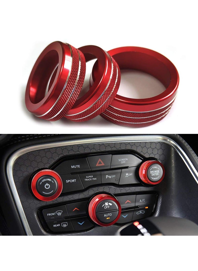 Anti Dust Mats and Trim for Dodge Charger Accessories, 6 Pcs Cup Inserts 3 A/C Volume Radio Switch Ring 5 Meters Car Interior Moulding Strip Decal - Image 3