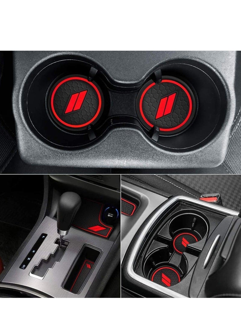 Anti Dust Mats and Trim for Dodge Charger Accessories, 6 Pcs Cup Inserts 3 A/C Volume Radio Switch Ring 5 Meters Car Interior Moulding Strip Decal - Image 2