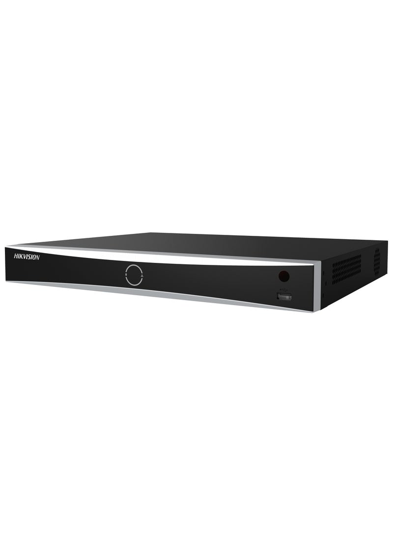 DS-7616NXI-K2/16P مسجل فيديو شبكي 16 قناة 4K AcuSense مع 16 منفذ PoE، ضغط H.265+، كشف AI للبشر/المركبات، التعرف على الوجه، حماية المحيط، مخرجات HDMI/VGA مزدوجة، 2 فتحة HDD SATA تصل إلى 20TB، HDMI 4K، دعم تطبيقات الهواتف المحمولة، ONVIF، بحث ذكي، كشف الحركة 2.0 | (بدون HDD)