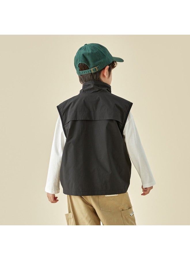And Stylish】kids' Outdoor Functional Vest, 2025 Spring/autumn Sleeveless Jacket For Boys - Image 4
