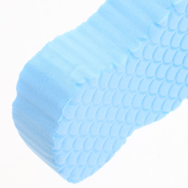 Embossed Blue Bath Sponge Soft Exfoliating Body Scrubber for Newborns and Gentle Sea Sponge - Image 4