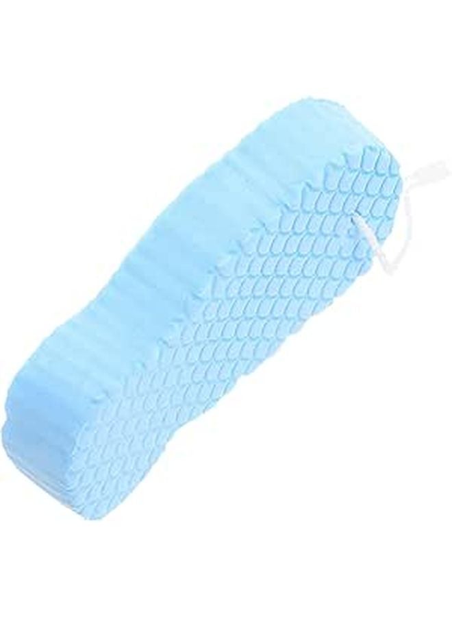 Embossed Blue Bath Sponge Soft Exfoliating Body Scrubber for Newborns and Gentle Sea Sponge - Image 1