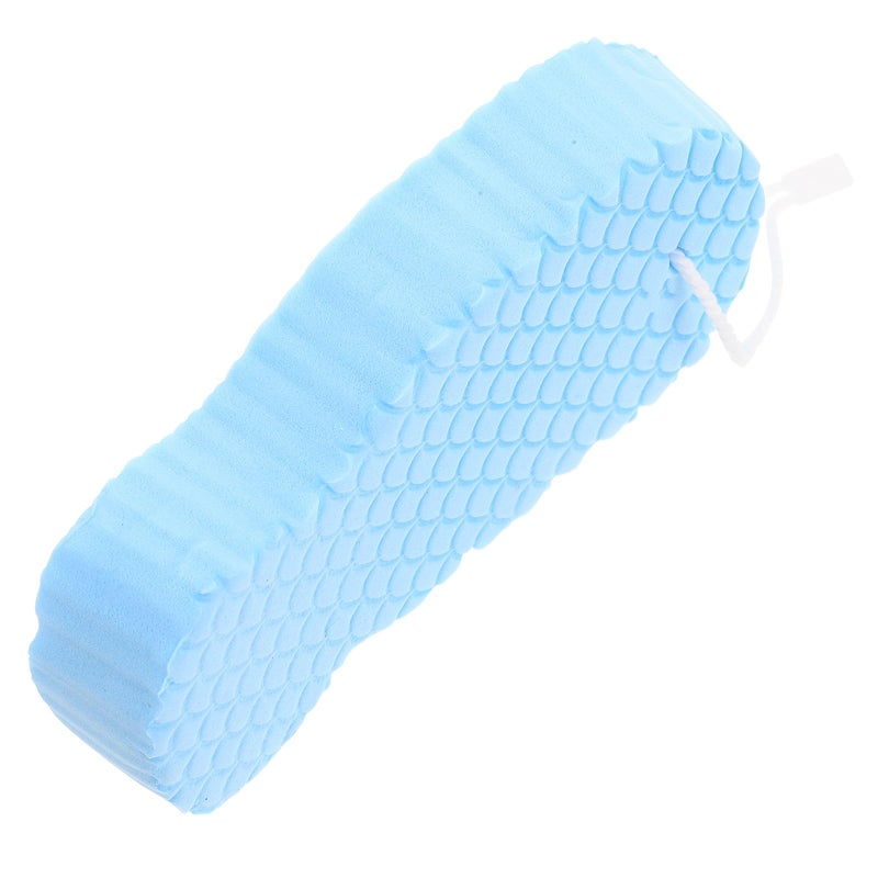 Embossed Blue Bath Sponge Soft Exfoliating Body Scrubber for Newborns and Gentle Sea Sponge - Image 2
