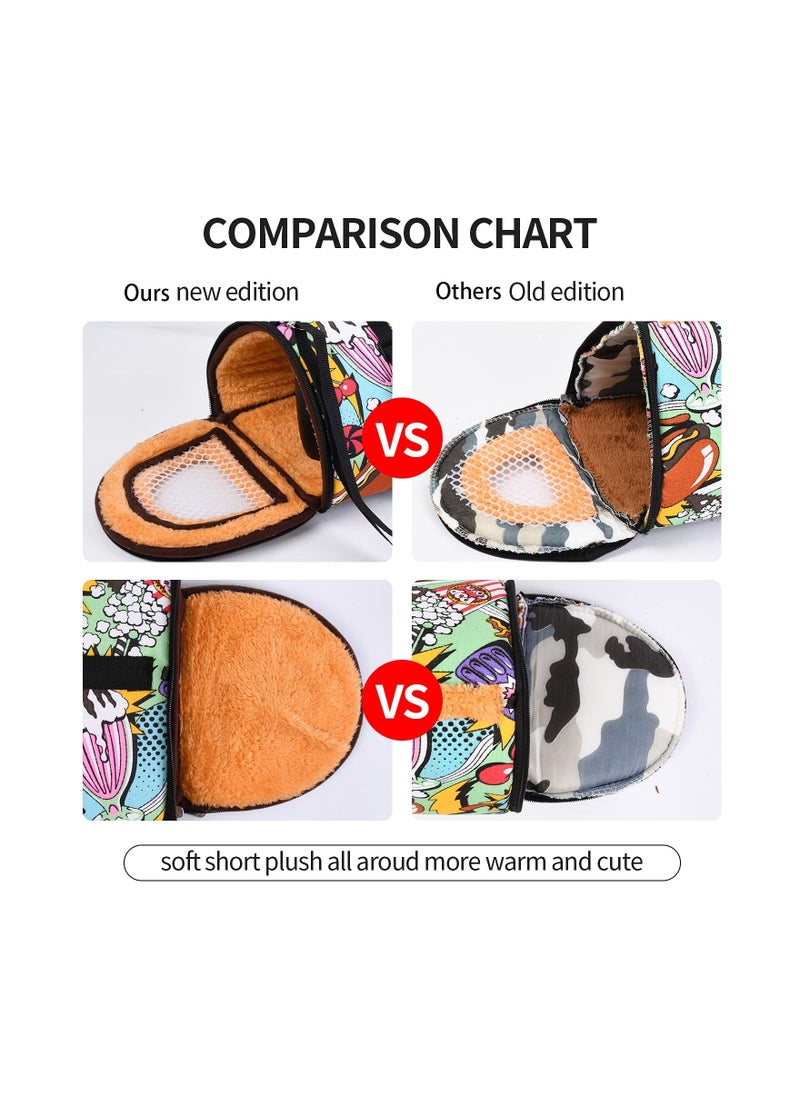 Generic Small Animal Hamster Carrier, Portable Chinchilla Travel Case Sugar Glider Carry Pouch Mesh Window Animal Tote Lightweight Small Animal Carrier for Chinchilla Bearded Dragon Winter  - Image 5