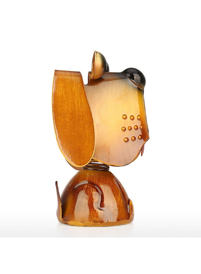 NIBEMINENT Abstract Iron Casting Sculpture Brown 12x9x10centimeter - Image 4