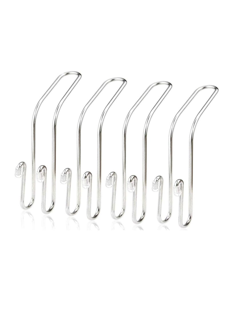 Excefore Car Seat Hooks 4 Pack Car Back Seat Headrest Hanger Holder Hooks for Purse Grocery Bag Hat Cloth Coat Stainless Car Seat Accessory Universal Vehicle Trunk Storage Organizer Heavy Duty Hook - Image 1