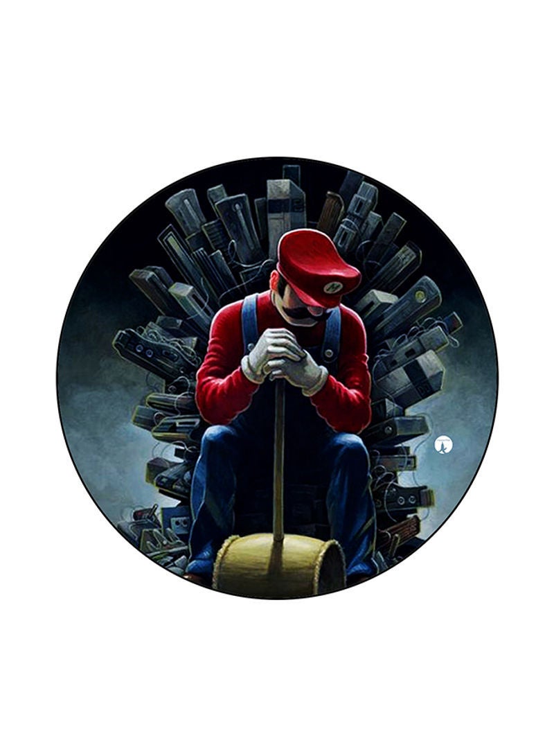 RKN Super Mario Gaming Printed Round Mouse Pad Multicolour