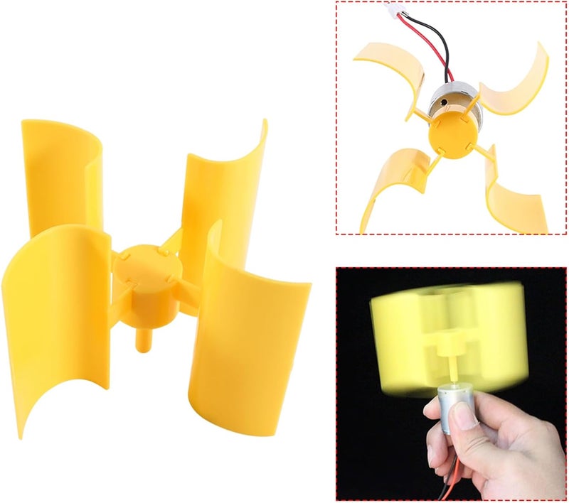 Vertical Wind Generator, Science Model Wind Energy Power Generation, Small Motor Vertical Wind Turbines for Home Farm RVs Boats - Image 5
