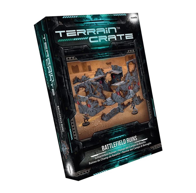 Mantic Games MGTC204 Battlefield Ruins, Silver - Image 1