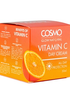 COSMO Cosmo Glow Natural Vitamin C Day Cream For Unisex 50ml, Hydrates & Brighten, Reduce Sign Of Aging & Dark Spot  - Image 2
