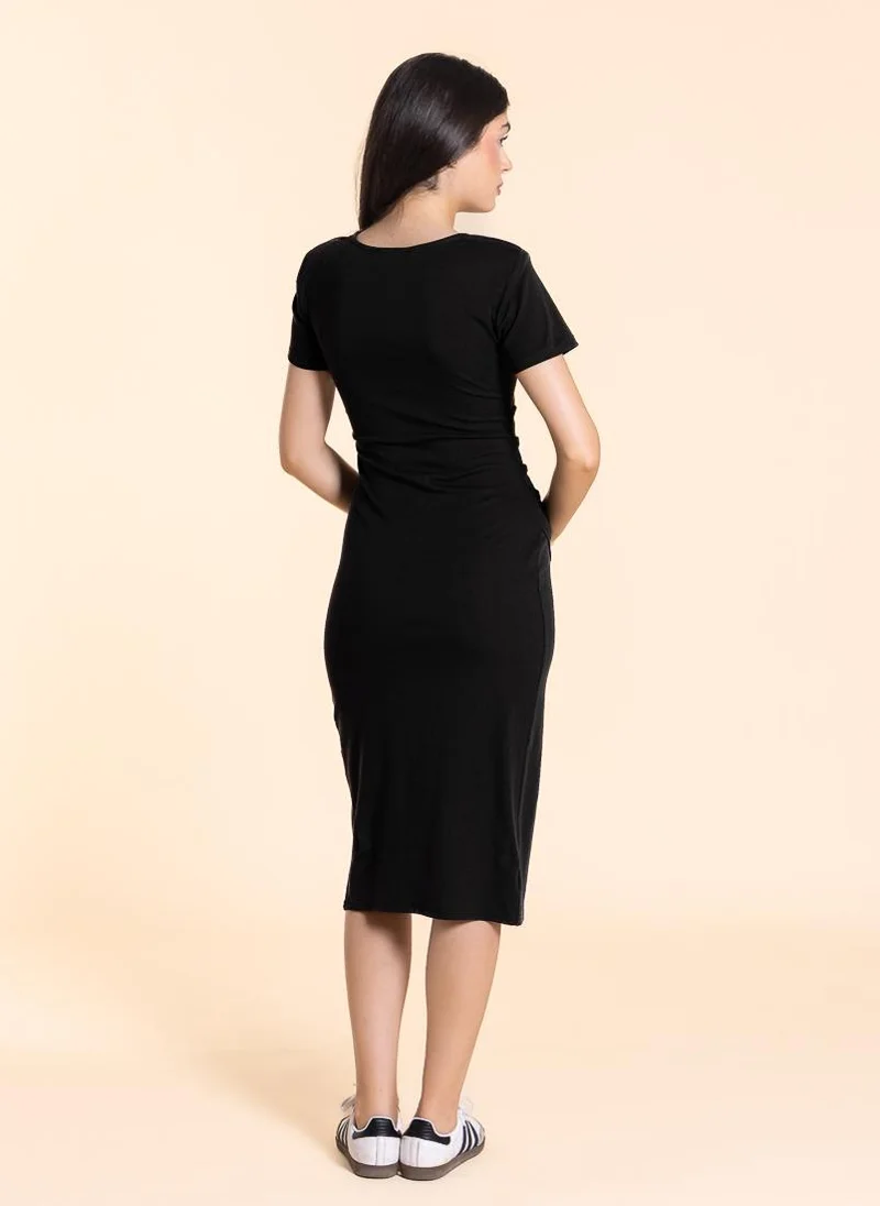 SHAPES Square Neck Midi Dress