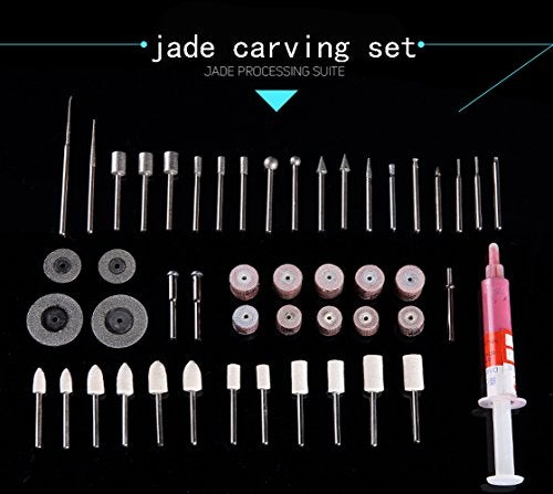 LUO KE 52pcs Diamond Mounted Burr Sets for Jade/Stone/Jewelry Making, Engraving, Polishing and Buffing Fit Dremel Rotary Tools - Image 2