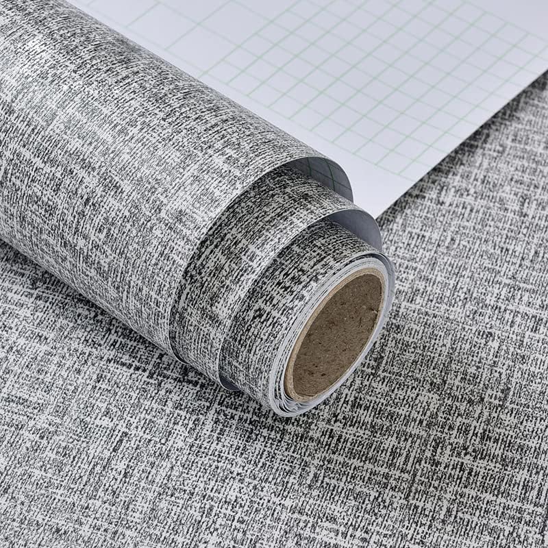 Yancorp Textured Fabric Wallpaper 24x197 Faux Grasscloth Peel Stick SelfAdhesive Removable Wallpaper Counter Top Liners - Image 3