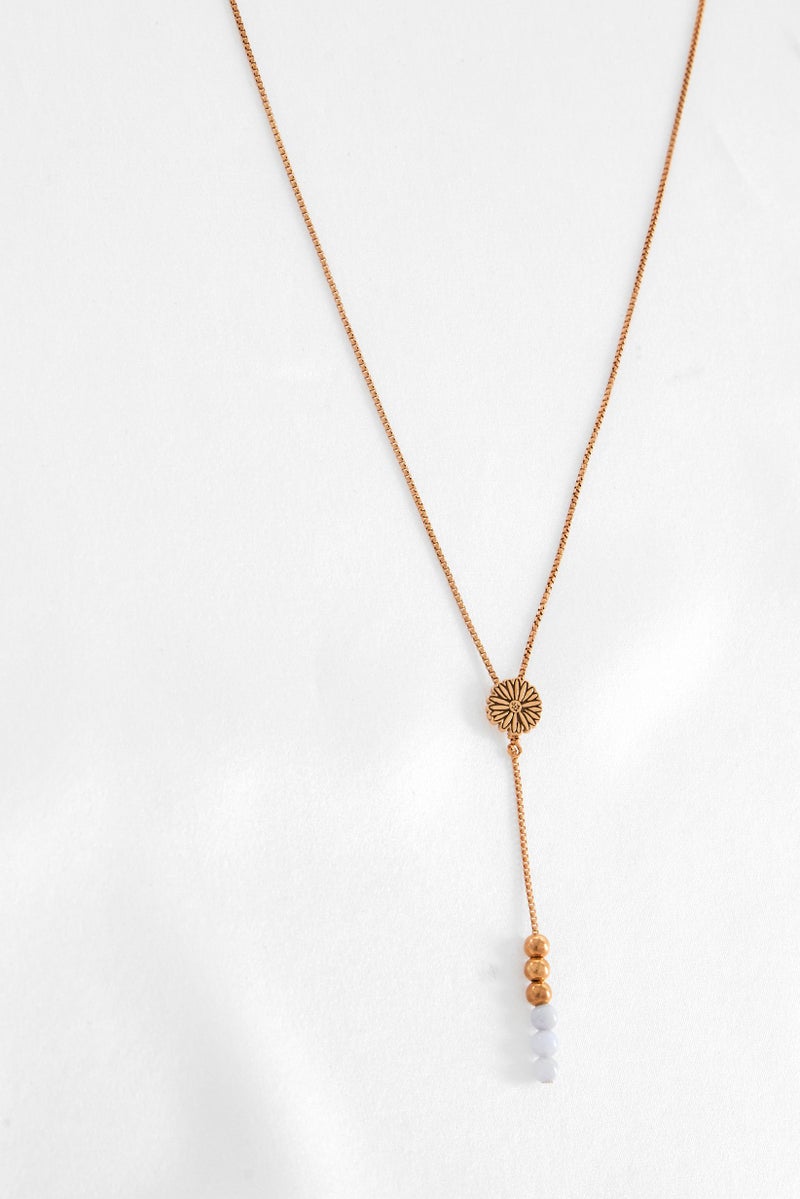 ALEX AND ANI Women Life Adjustable Y-Necklace, Rose Gold - Image 1