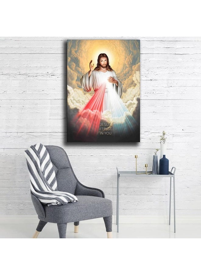 FireDeer Catholic Jesus Poster Print On Canvas Painting Christian God Pictures for Living Room No Frame - Image 3