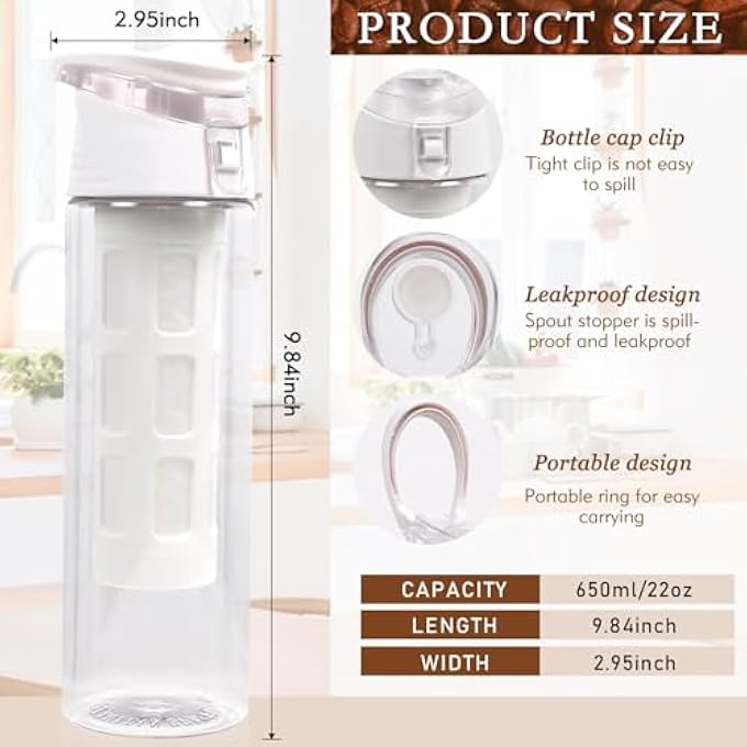 Excefore Cold Brew Coffee Maker White 550Ml 186Oz Pitcher With Portable Handle Lightweight Cup Kit For Concentrate Tea Water - Image 5