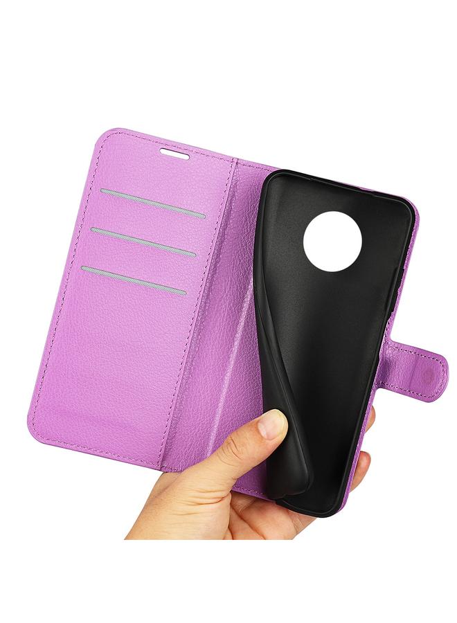 إيروريكس جراب لهاتف Nokia G50 بتصميم ليتشي، قابل للطي أفقيًا، مع حامل وفتحات للبطاقات ومحفظة - Image 4