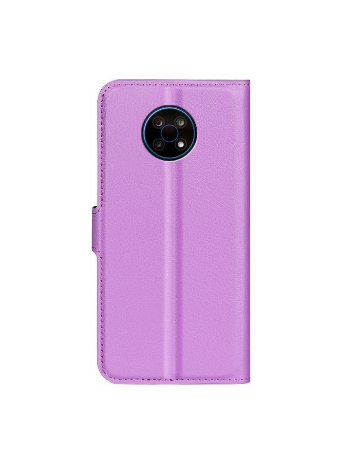 إيروريكس جراب لهاتف Nokia G50 بتصميم ليتشي، قابل للطي أفقيًا، مع حامل وفتحات للبطاقات ومحفظة - Image 3