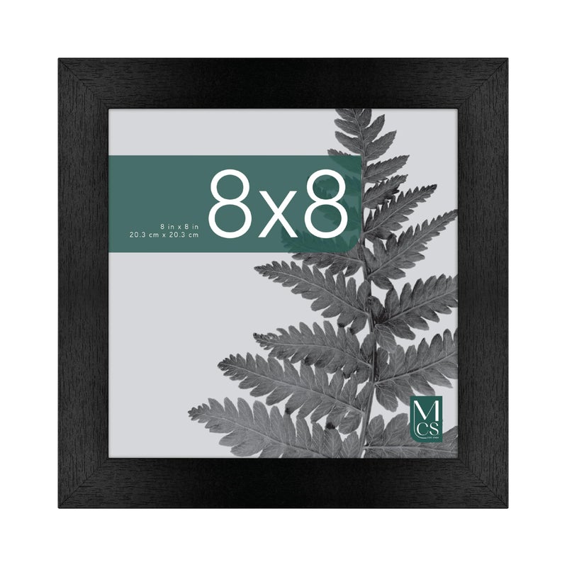 MCS Studio Gallery 8x8 Picture Frame Black Woodgrain Wall Hanging  Easel for Tapletop Display Square Photo Frame for Photos Posters  Art Prints 1Pack