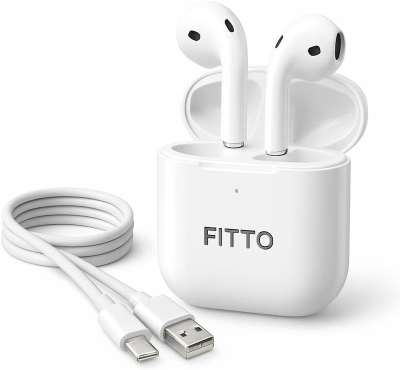 Fitto Wireless Stereo Earbuds Type-C Charging Bluetooth Earphones - Image 1