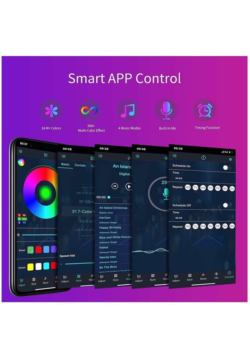 Raxoom RGB LED Floor Lamp with Bluetooth App, RGB Corner Floor Lamp with Remote Control, Music and DIY Mode, Color Changing Mood Lighting for Living Room, Bedroom - Image 4