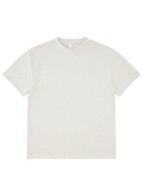 275g Heavyweight FOG Earth Tone Oversized Drop Shoulder Tee Oat Ash