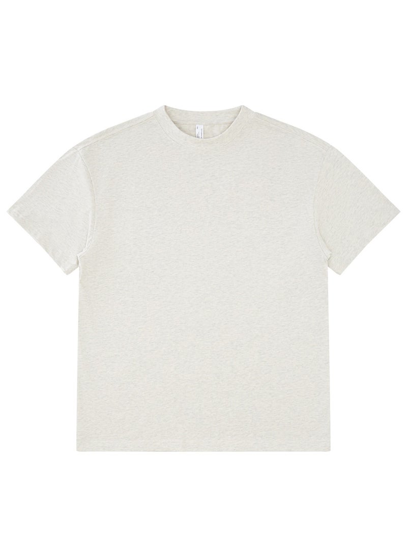 Generic - 275g Heavyweight FOG Earth Tone Oversized Drop Shoulder Tee Oat Ash - Image 1