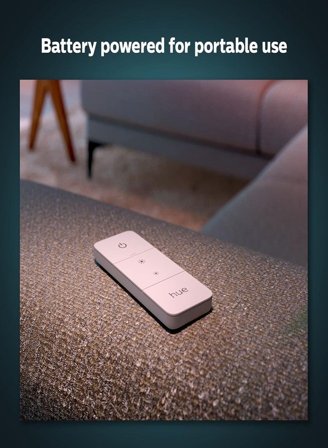 فيليبس هوي مفتاح الإضاءة الذكي Philips Hue مع جهاز تحكم عن بعد، أبيض - عبوة واحدة - تشغيل أضواء Hue وإطفائها وخفض سطوعها أو تقليلها - يتطلب جسر Hue - تركيب سهل بدون أسلاك - Image 5