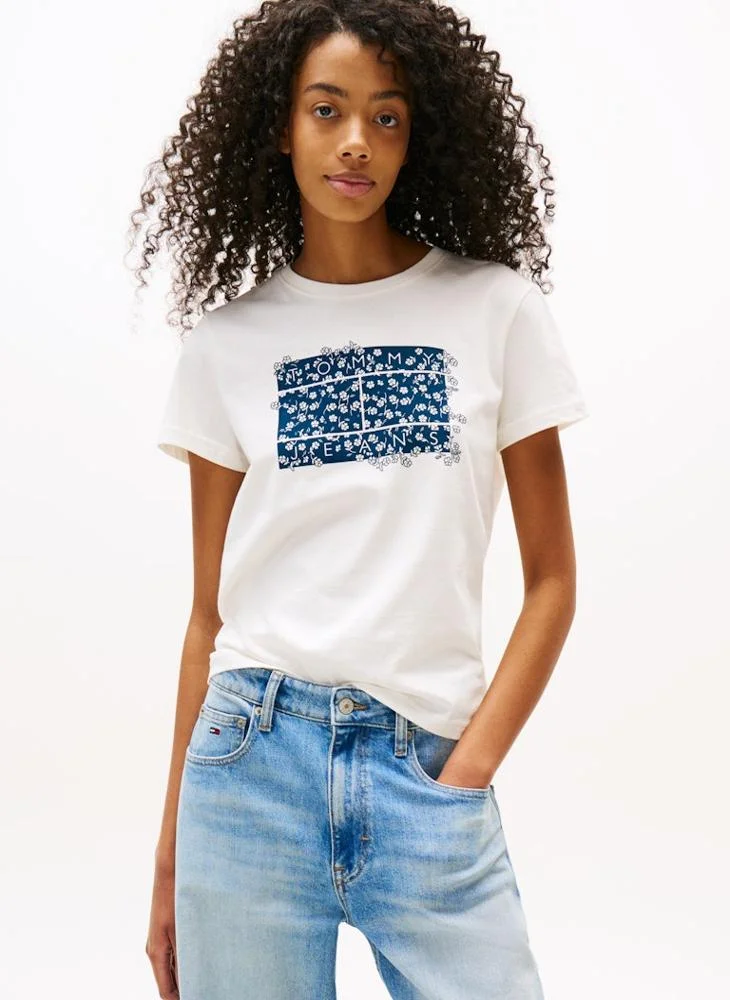 TOMMY JEANS Floral Crew Neck T-Shirt