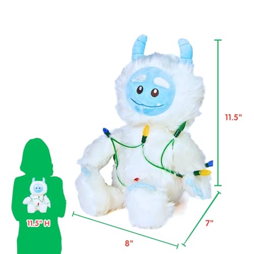 Cuddle Barn Yeti for Christmas Animated Musical Yeti Soft Fluffy Plush Toy Dancing Lights Up Sings Deck The Halls 115 Inches - Image 5