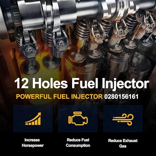 OXCANO أوكسانو 0280156161 6 قطع حقن وقود متوافقة مع جيب رانجلر TJ، ليبرتي شيروكي، متوافقة مع فورد موستانج إيسكيب، متوافقة مع دودج رام 1500 داكوتا، 3L 3.7L 3.8L 3.9L 4.0L 1999-2008 - Image 3