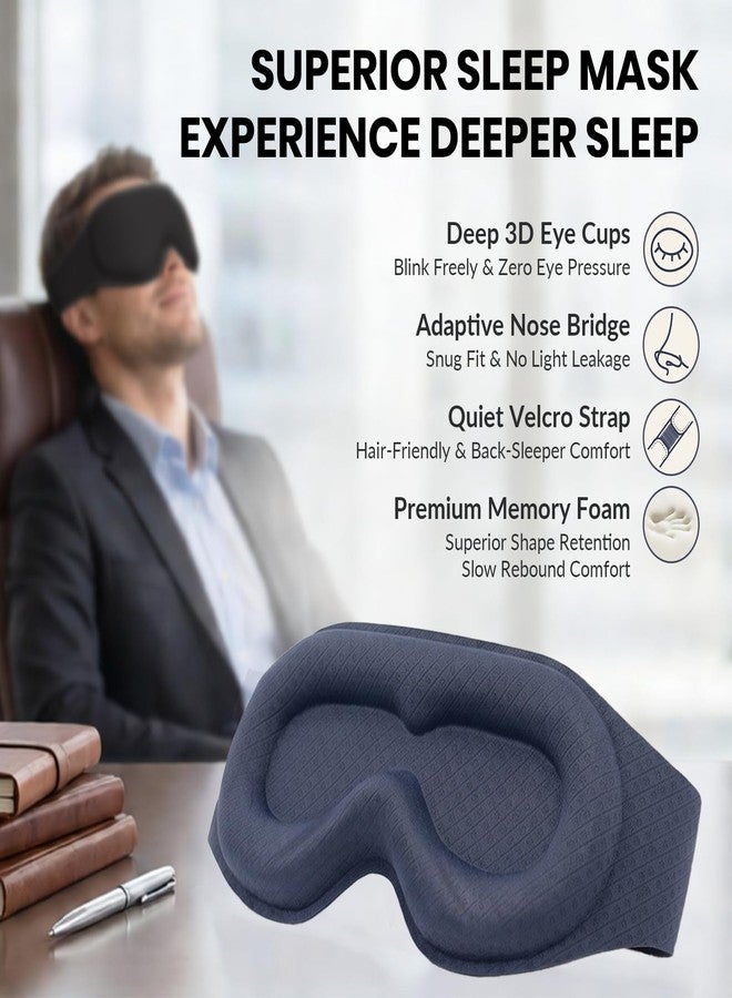 Gizmolet Maximum Blackout Sleep Mask for Deep Sleep, 3D Eye Mask with Spacious Eye Cups, Zero Eye Pressure, Long Eyelash & Lash Extension Friendly, Eye Cover for Travel/Shift Work/Daytime Sleep, Black - Image 2