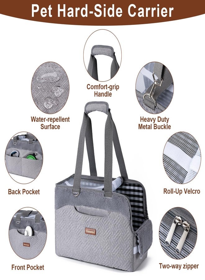 Docami Cat Carrier Bag for Pets Up to 15 Lbs, Fully Open Mesh Roof, Side Vent & 3 Storage Pockets, Cat Dog Crate Travel Bag, Portable & Comfort Soft-Sided Dog Travel Bag, Grey - Image 2