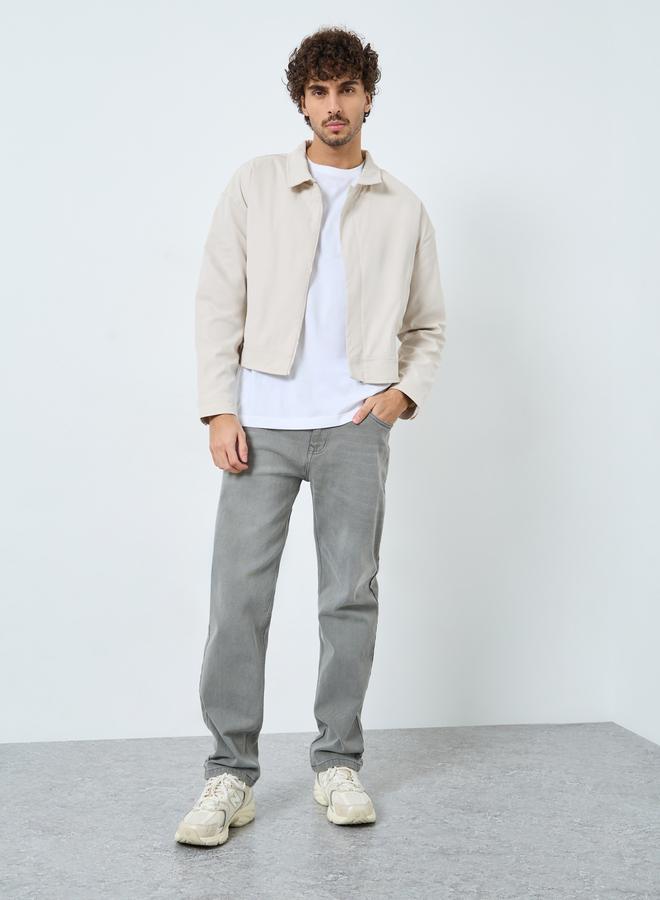 Styli Men Boxy Smart Twill Harrington Jacket - Image 2