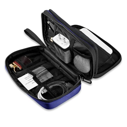 KUKLAR Travel Organizer Pouch Premium Zippered Case with Wrist Strap, Multi Pocket Storage Bag for Passport Documents, Cables Gadgets & Accessories Lightweight Durable & Portable(Blue) - Image 2