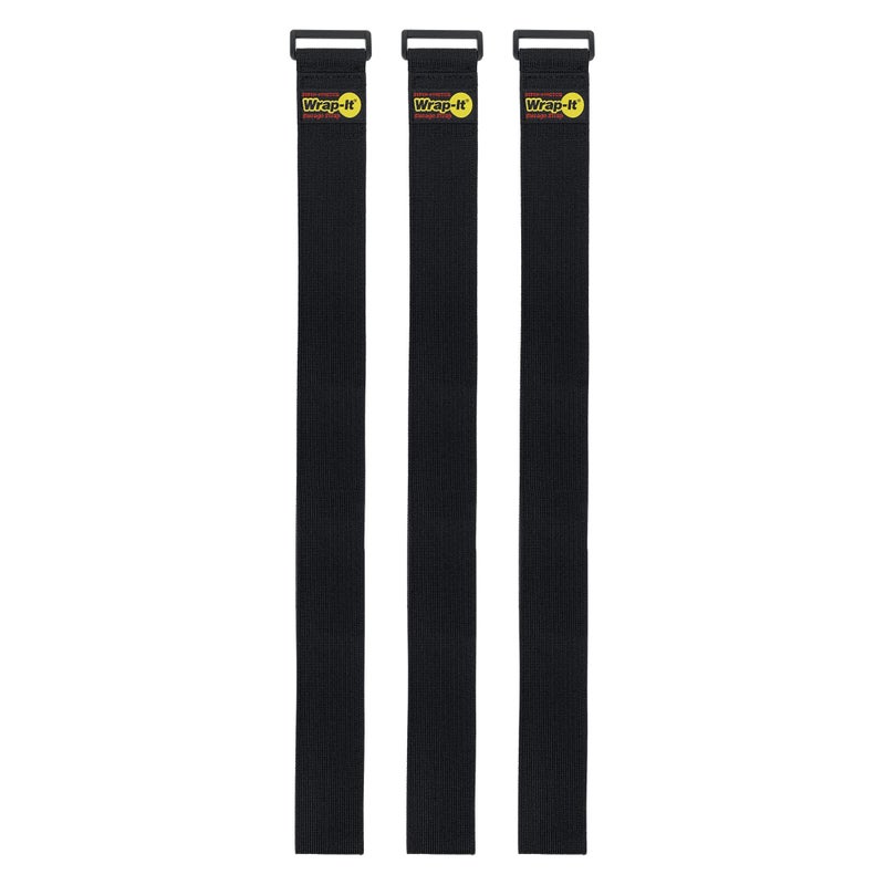 Wrap-It Storage Super-Stretch Wrap-It Storage Straps, 48-in x 2-in (3-Pack) - Elastic Hook and Loop Cinch Straps - Pool Hose and Cable Straps, Garage and RV Storage Accessories - Image 1