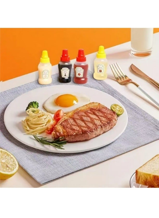 4 Pcs Portable Mini Sauce Bottle Tomato Salad Honey Squeeze Bottle Food Grade Sauce Bottle Kitchen Sauce Squeeze Bottle  - Image 3