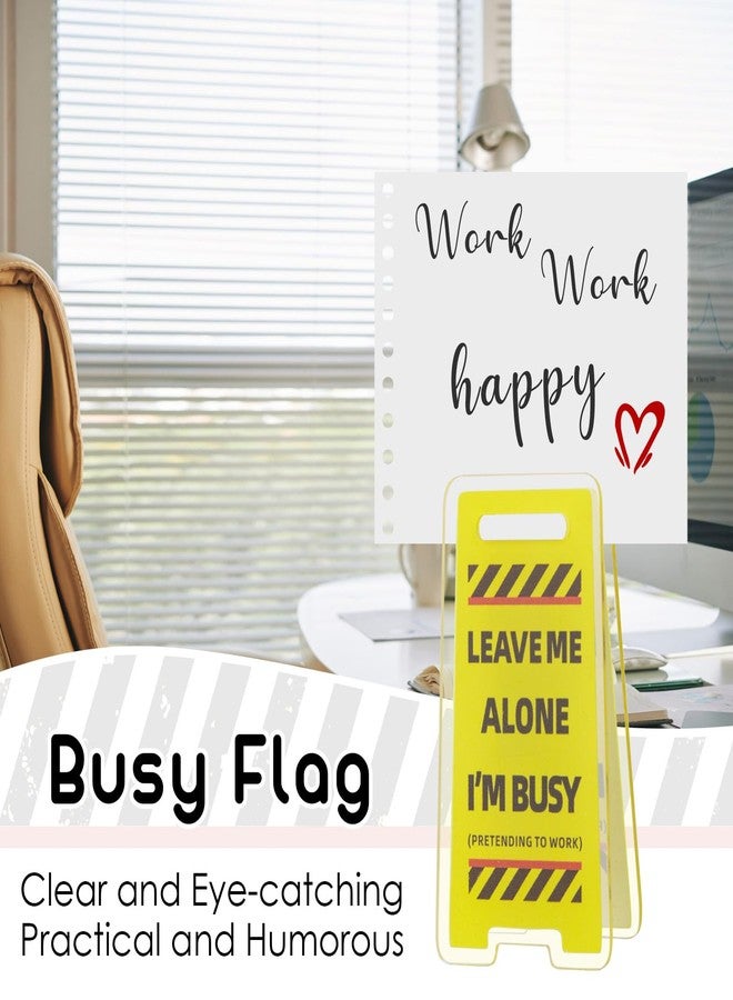 Joyline Funny 6PCS Desk Busy Signs Acrylic Desktop Signs Desktop Sticky Note Holder Do Not Disturb I'm Busy Ideal Gift for Stressed Coworkers - Image 4
