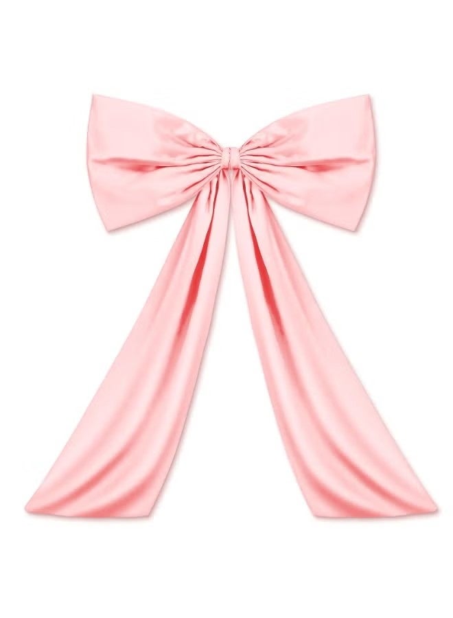 أخبار فيونكة كبيرة لتزيين الغرفة، ربطة شريط عملاقة من كوكيت لتزيين خلفية جدار حفلة عيد الميلاد (وردي، 24 × 36 بوصة) - Image 1