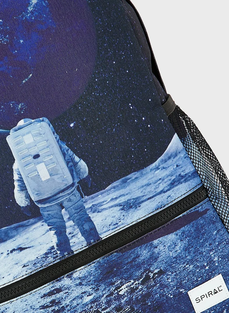 Spiral Lunar Printed Backpack