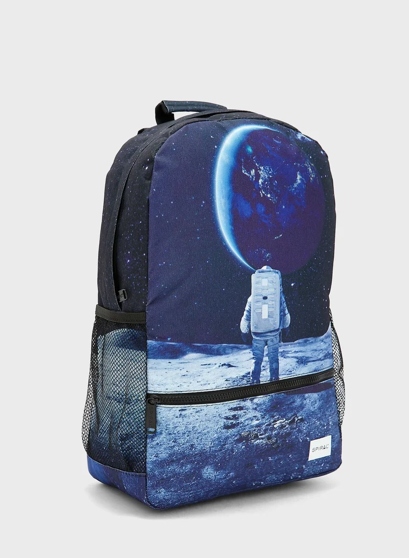 Spiral Lunar Printed Backpack