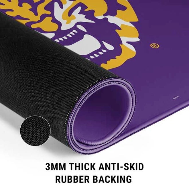 ألواح ماوس للألعاب Skinit Medium – تصميم رسمي مرخص من فريق Geaux Tigers، بحواف مطرزة، قاعدة مطاطية مقاومة للماء وغير زلقة، مثالية للكيبورد والماوس، أبعادها 17.7 إنش × 15.75 إنش - Image 4