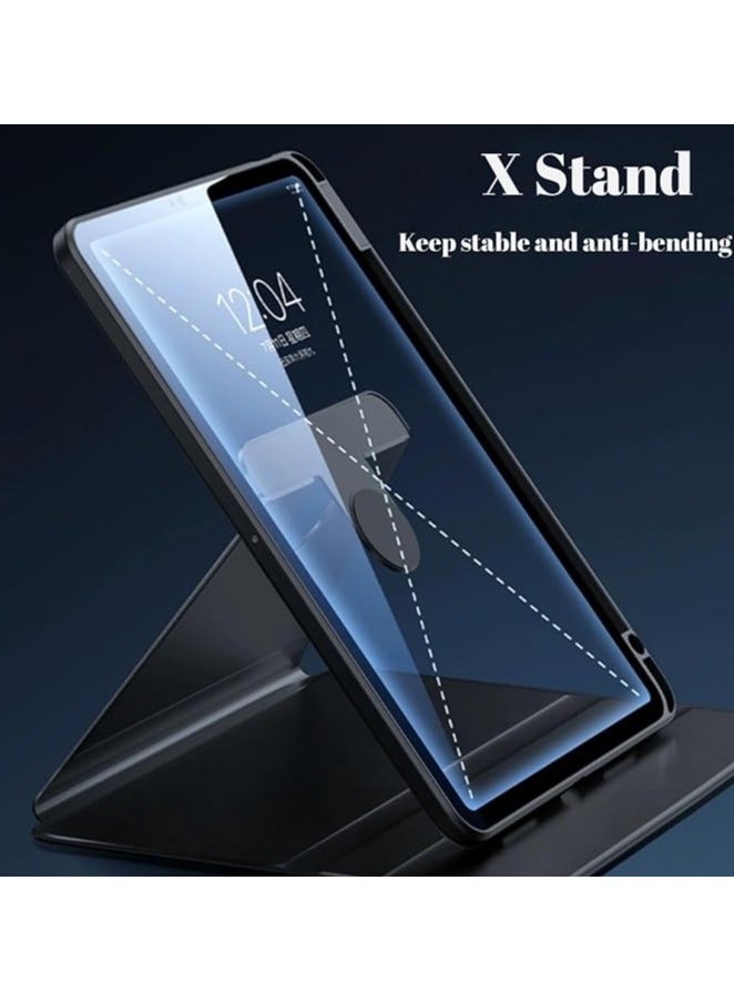 erorex Stand Case Compatible with Honor Pad X9/X8 Pro Case 11.5" 2023, Multi-Angle Stand Hard Clear PC Case with Pen Holder Protective Stand Cover Compatible with Honor Pad X9/X8 Pro 11.5'' (Black) - Image 3