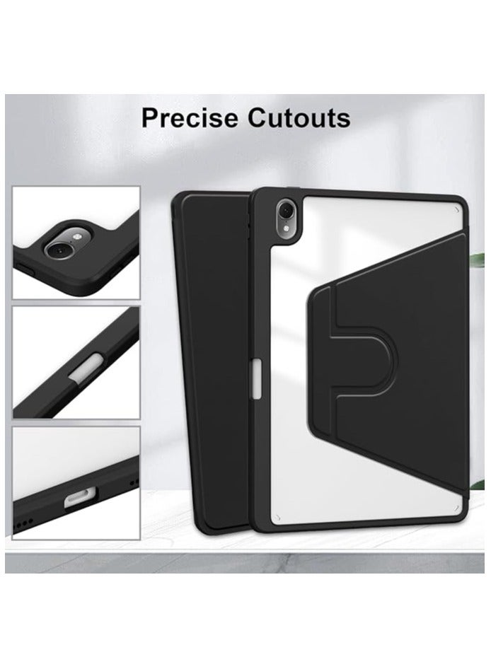 erorex Stand Case Compatible with Honor Pad X9/X8 Pro Case 11.5" 2023, Multi-Angle Stand Hard Clear PC Case with Pen Holder Protective Stand Cover Compatible with Honor Pad X9/X8 Pro 11.5'' (Black) - Image 2
