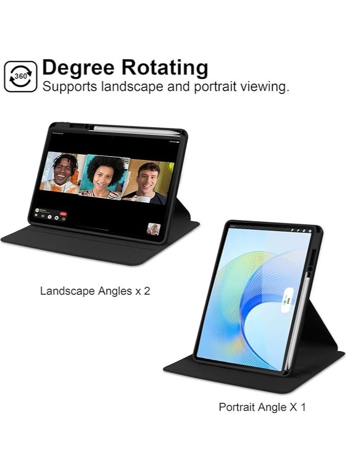 erorex Stand Case Compatible with Honor Pad X9/X8 Pro Case 11.5" 2023, Multi-Angle Stand Hard Clear PC Case with Pen Holder Protective Stand Cover Compatible with Honor Pad X9/X8 Pro 11.5'' (Black) - Image 5