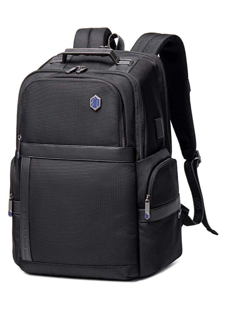 ARCTIC HUNTER Business Travel Backpack with USB Charging Port for Men, Large College School Book Bag Durable Commuter Bag, Black  - Image 1