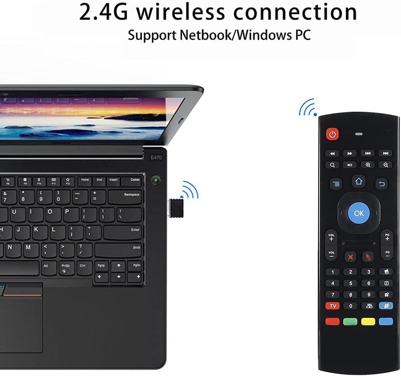 Chunghop Air Mouse Mini Wireless Keyboard Remote 2.4G Multifunctional Universal W Infrared Learning Air Control for Android Smart TV Box, 3-Gyro and 3-Gsensor, G Box HTPC Mini PC,PS3/4 Xbox 360 with USB - Image 3