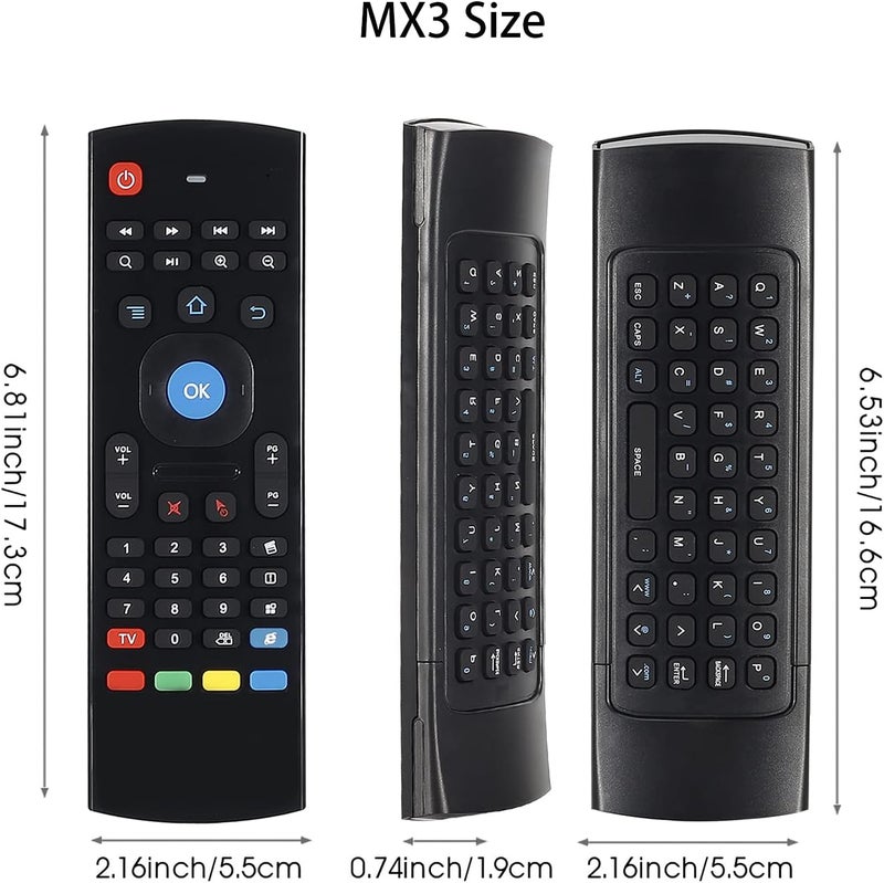 Chunghop Air Mouse Mini Wireless Keyboard Remote 2.4G Multifunctional Universal W Infrared Learning Air Control for Android Smart TV Box, 3-Gyro and 3-Gsensor, G Box HTPC Mini PC,PS3/4 Xbox 360 with USB - Image 5