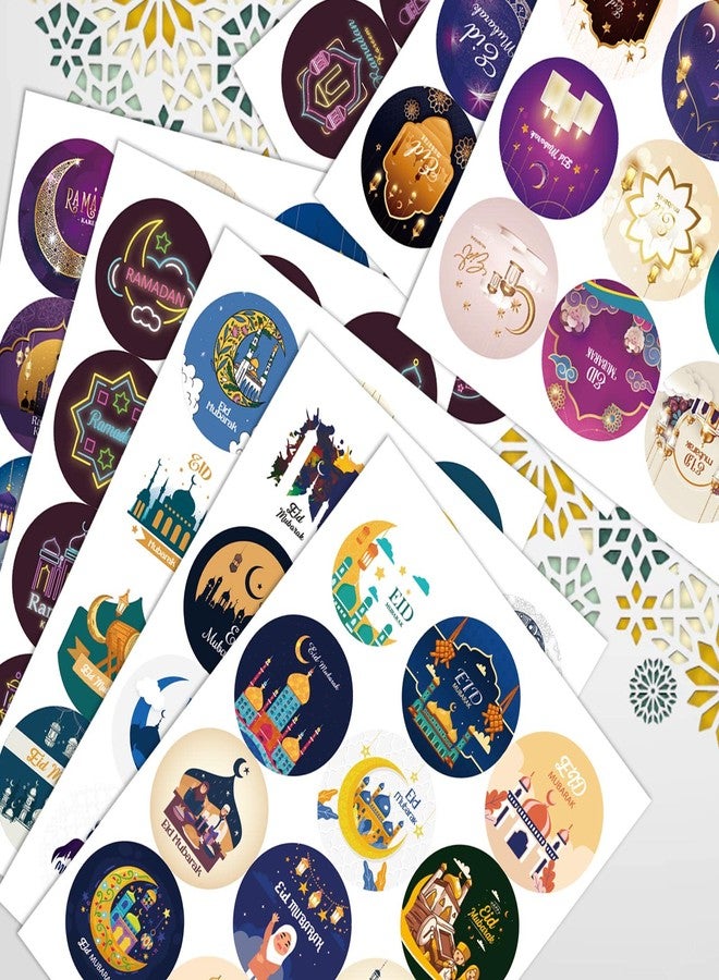 OTAITY Eid Mubarak Stickers, 288 PCS Ramadan Kareem Stickers Gift Tag Labels for Islamic Muslim Ramadan Mubarak Stickers, Muslim Eid Party Gift Decorations Tags Supplies - Image 1
