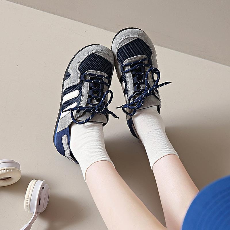 Women's Breathable Mesh Low Top Sneakers with Double Lace - Image 4